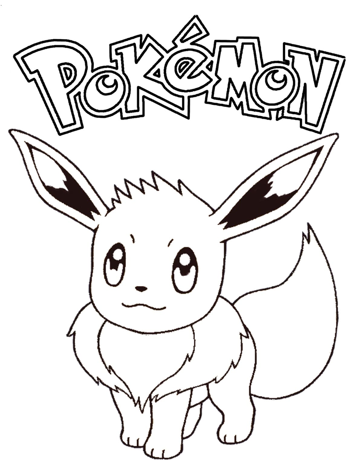 Přátelský Eevee omalovánka