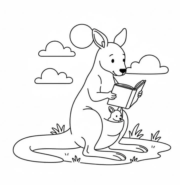 Příjemný Klokan omalovánka