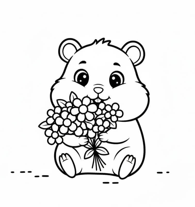 Příjemný Křeček omalovánka