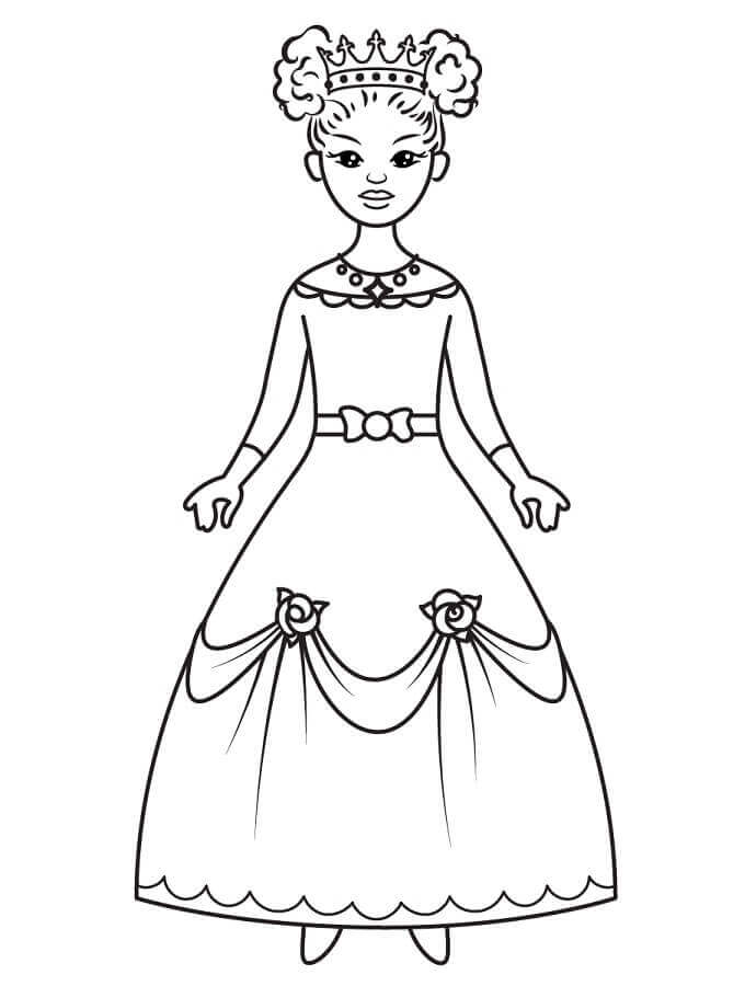 Princezna 1 omalovánka