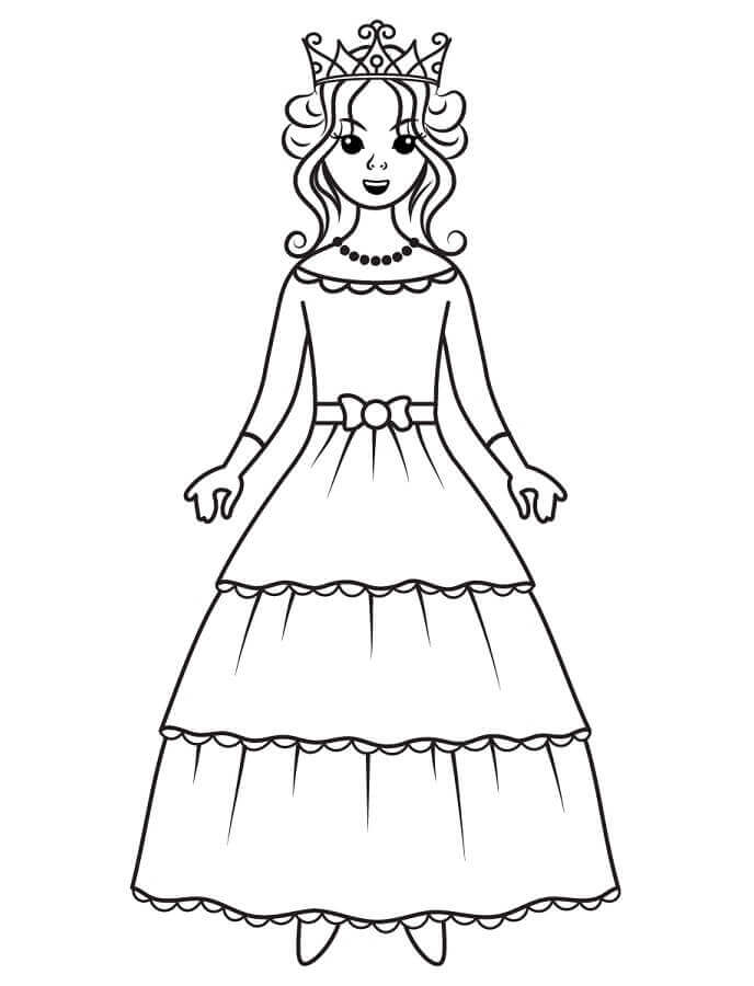 Princezna 2 omalovánka