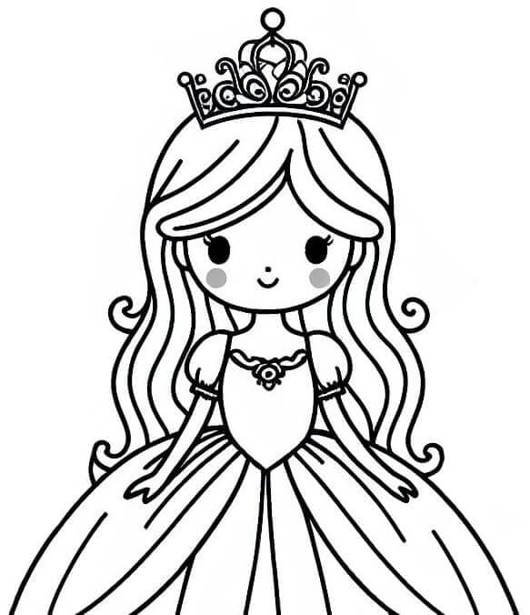 Princezna Příjemná Princezna omalovánka