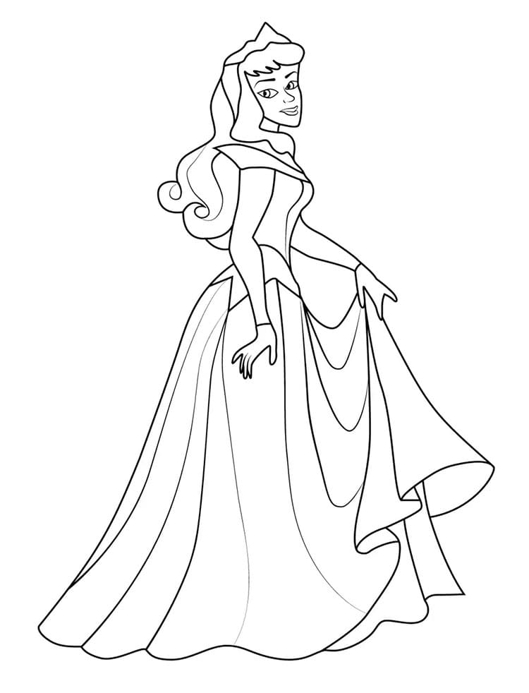 Princezna Tisknutelná Zdarma omalovánka