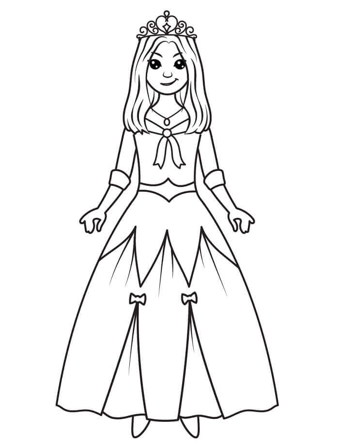 Princezna Zdarma pro Děti omalovánka