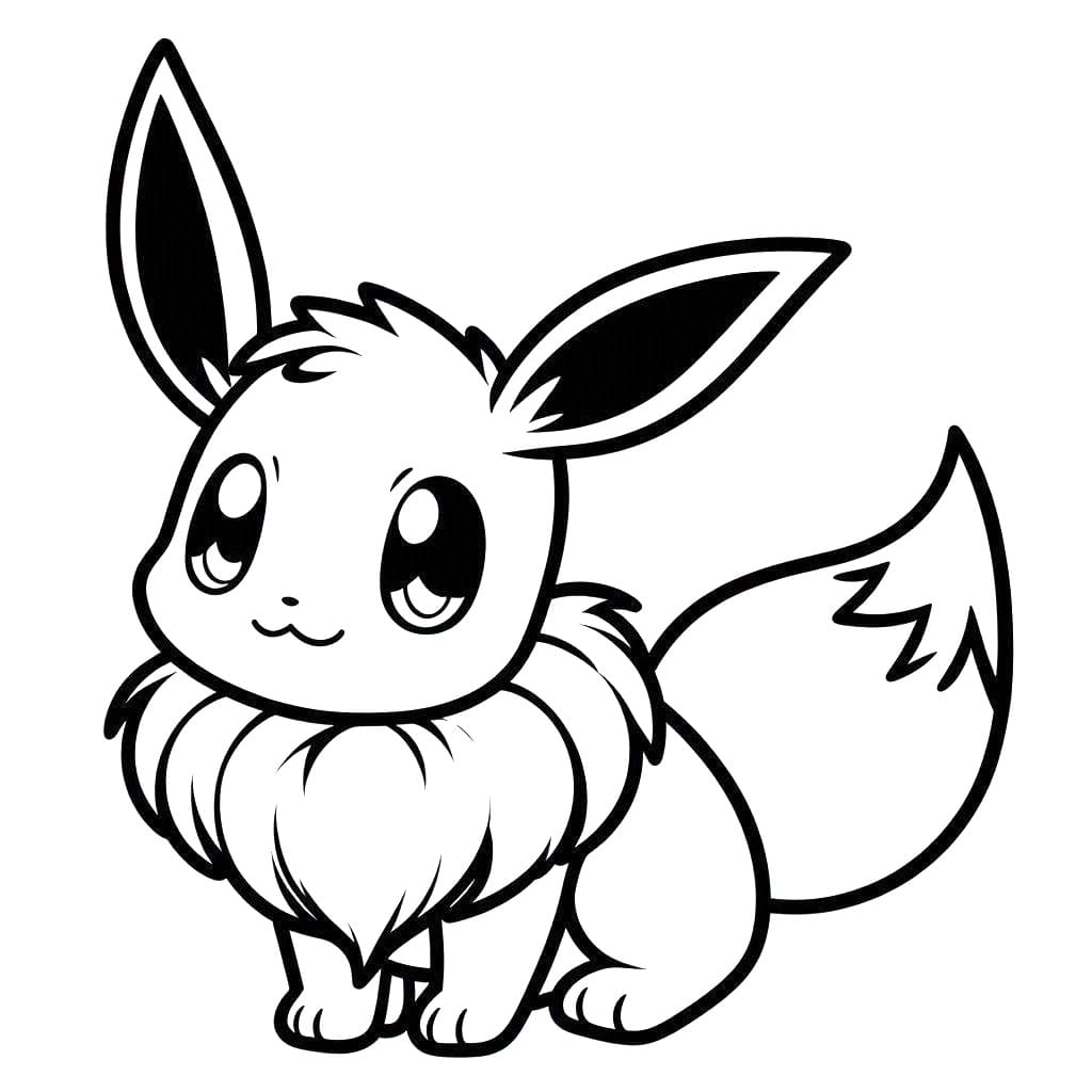 Půvabný Eevee omalovánka