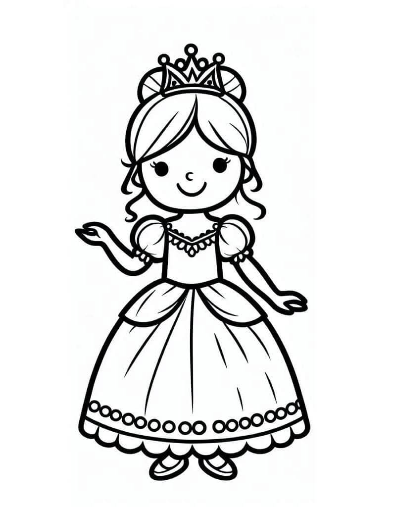 Rozkošná Princezna omalovánka