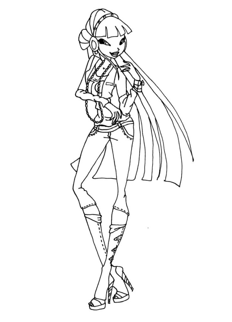 Omalovánka Roztomilá Musa Winx Club