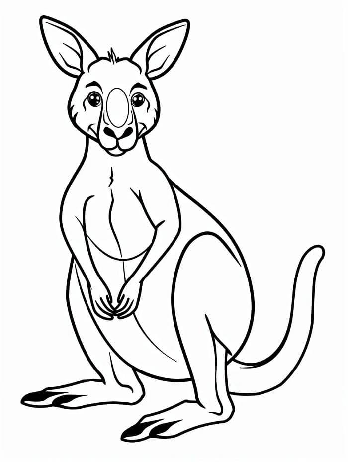 Roztomilý Klokan omalovánka