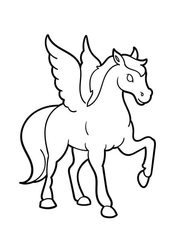 Roztomilý Pegas omalovánka