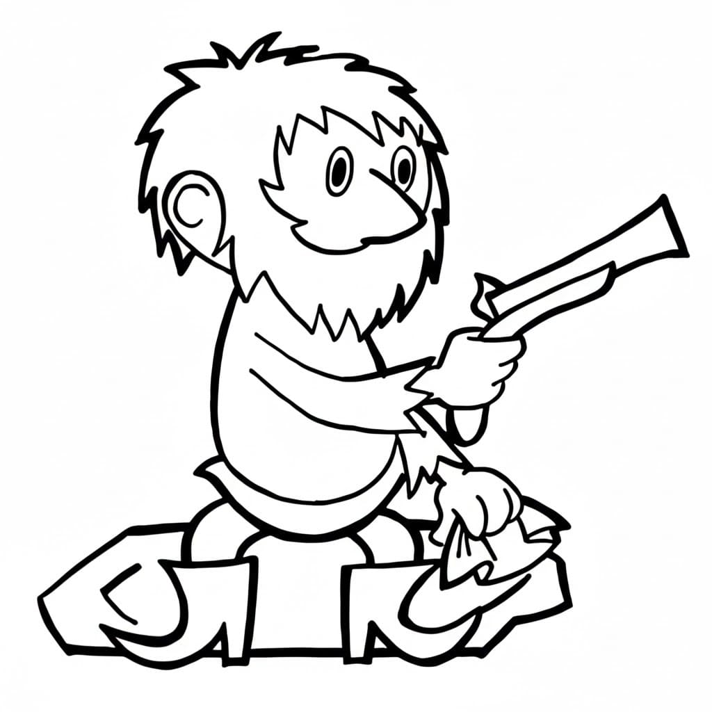 Rumcajs tisknutelný omalovánka