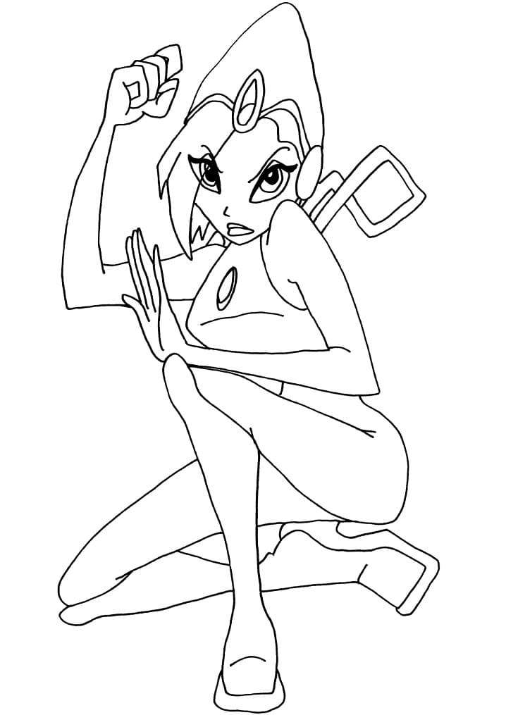 Skvělá Winx Club Tecna omalovánka