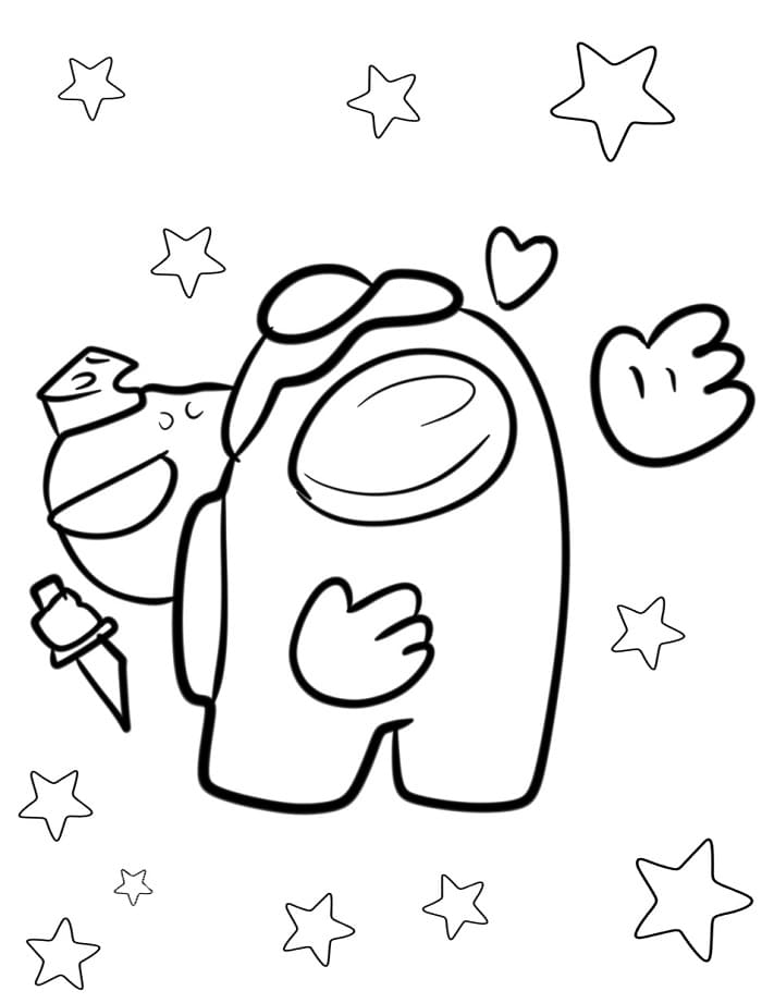 Skvělé Among Us omalovánka