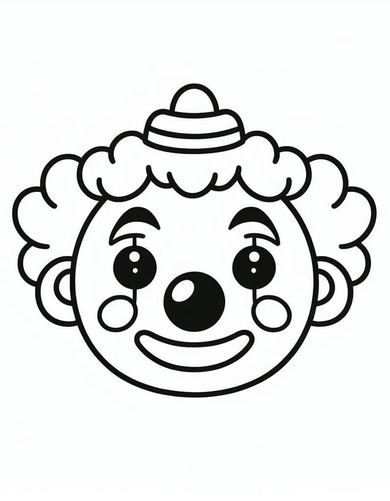 Snadné Klaun omalovánka