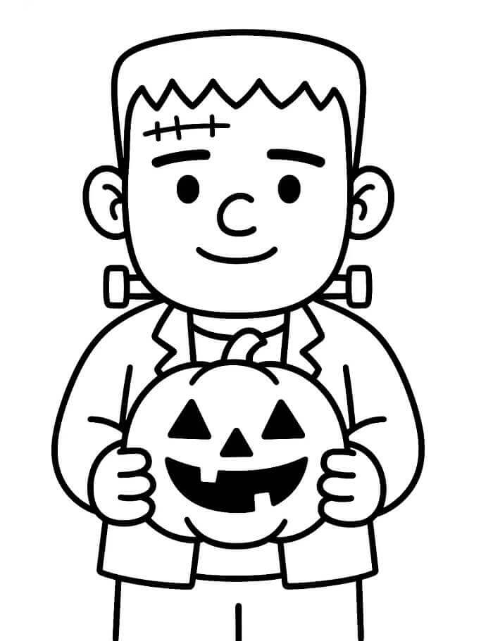 Snadný Frankenstein omalovánka