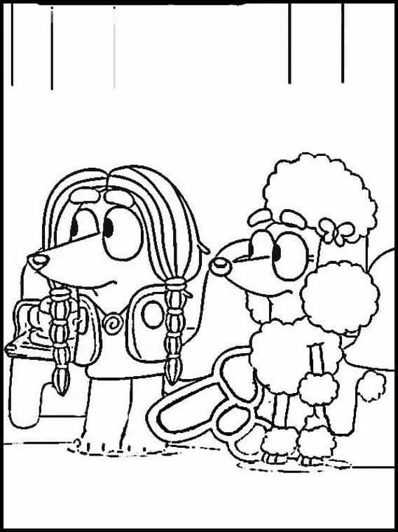 Tisk Bluey omalovánka