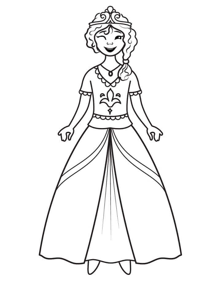 Tisk Princezna omalovánka