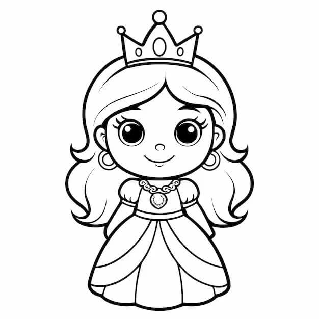 Tisknutelná Princezna omalovánka