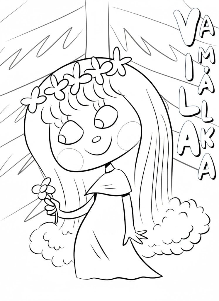 Tisknutelná Víla Amálka omalovánka