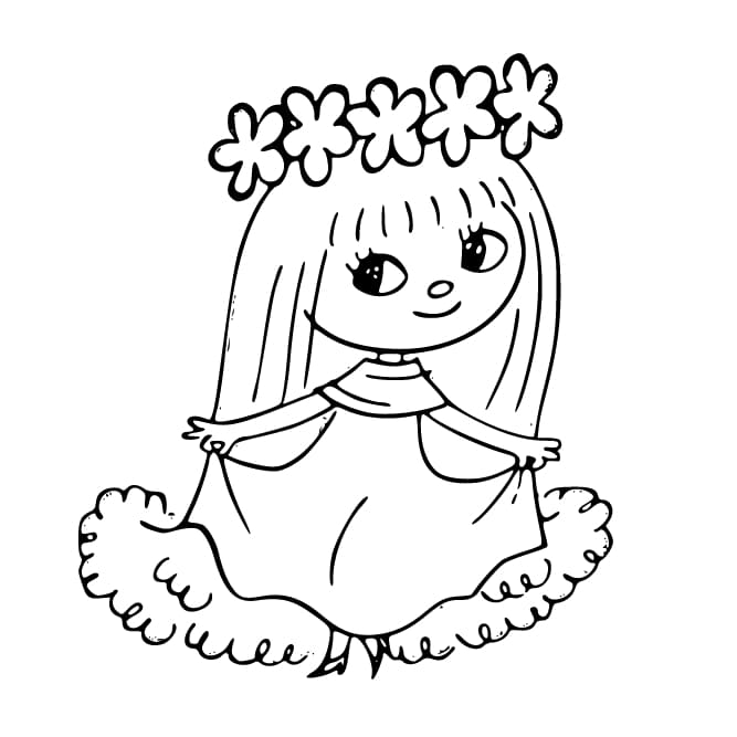 Tisknutelná zdarma Víla Amálka omalovánka