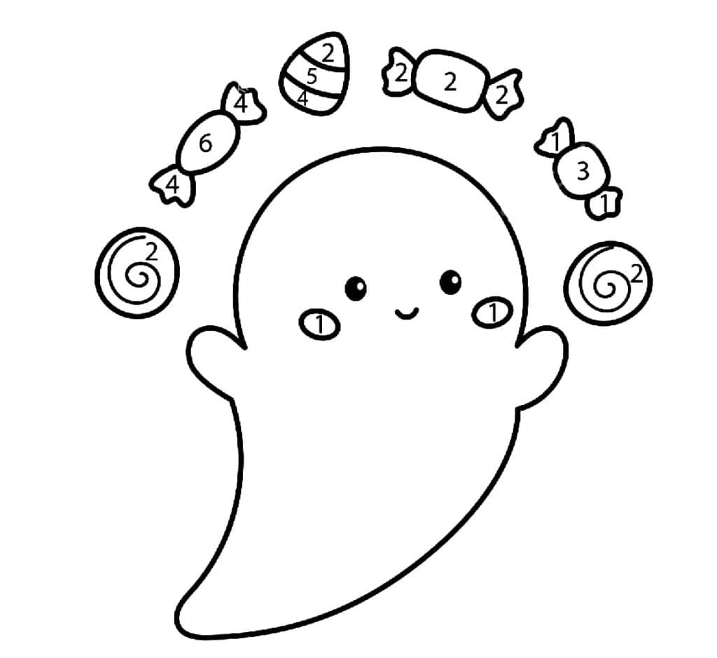 Tisknutelné Duch pro Děti omalovánka