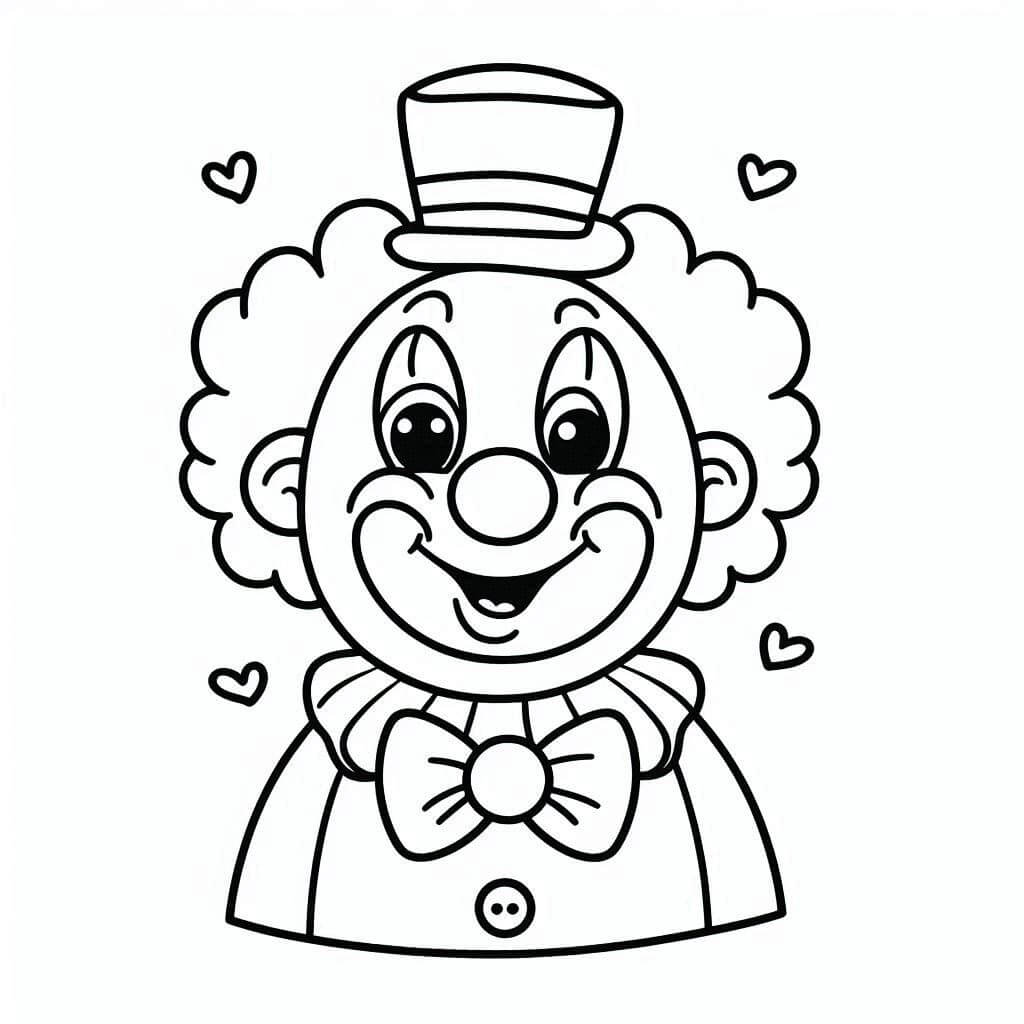 Tisknutelné Klaun omalovánka