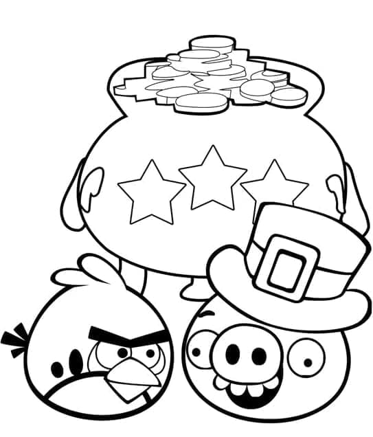 Tisknutelné Zdarma Angry Birds omalovánka