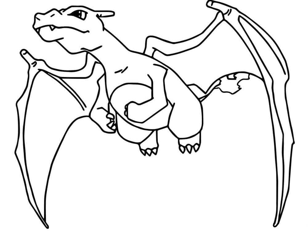 Tisknutelný Charizard Pokémon omalovánka