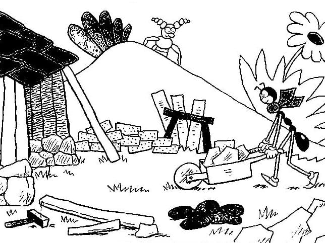 Tisknutelný Ferda Mravenec zdarma omalovánka