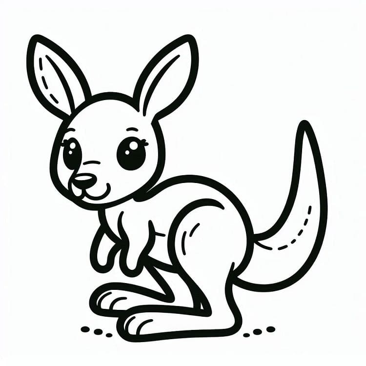 Tisknutelný Klokan omalovánka