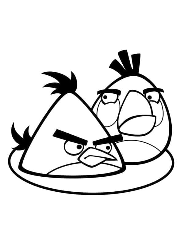 Tisknutelný Obrázek Angry Birds omalovánka