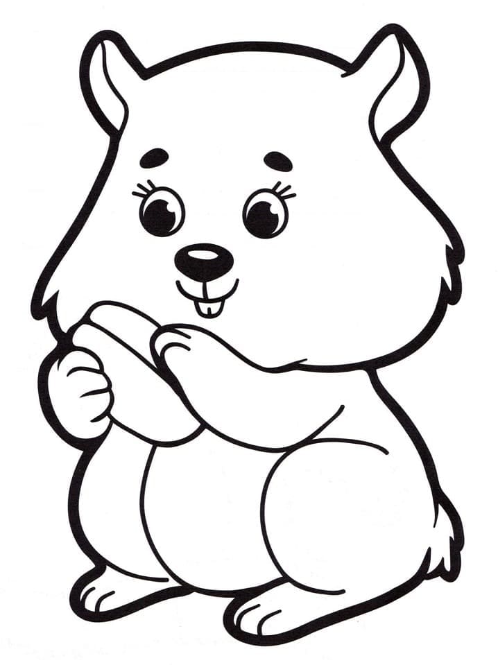 Tisknutelný Obrázek Křeček omalovánka