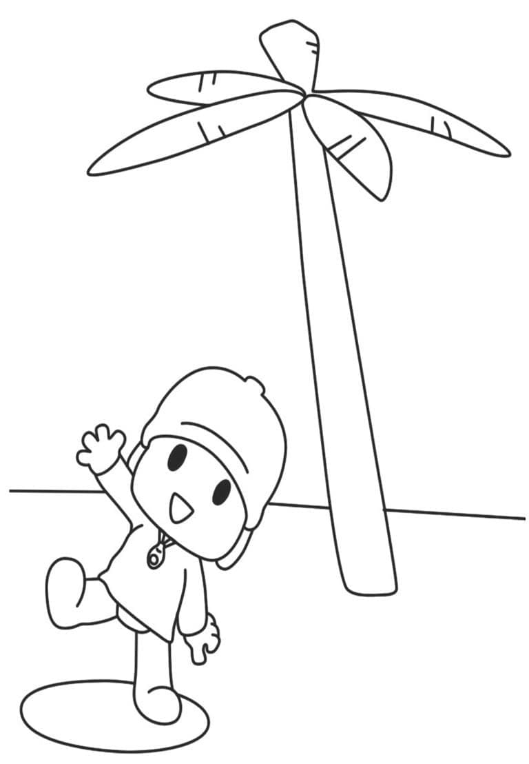 Tisknutelný Veselý Pocoyo omalovánka