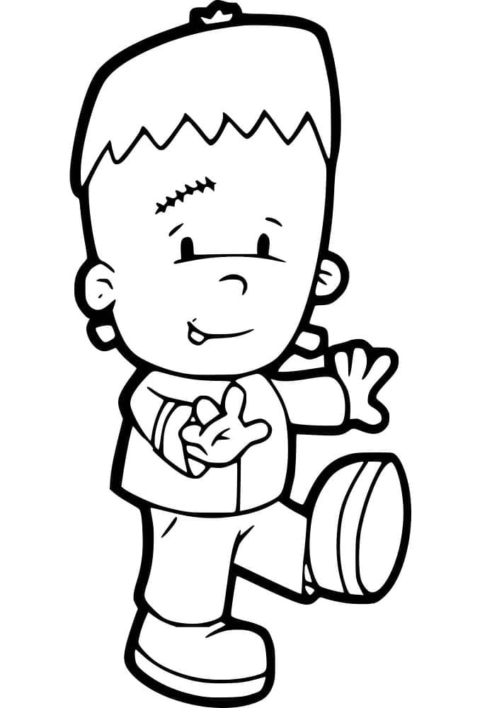 Tisknutelný Zdarma Frankenstein omalovánka