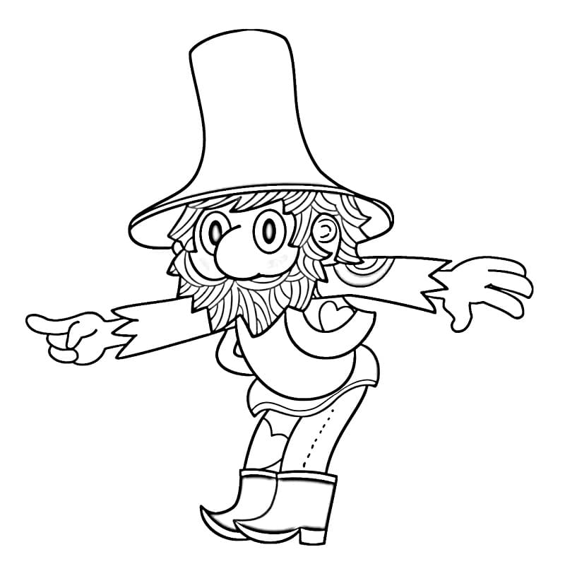 Tisknutelný obrázek Rumcajse omalovánka