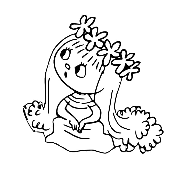 Tisknutelný obrázek Víly Amálky omalovánka