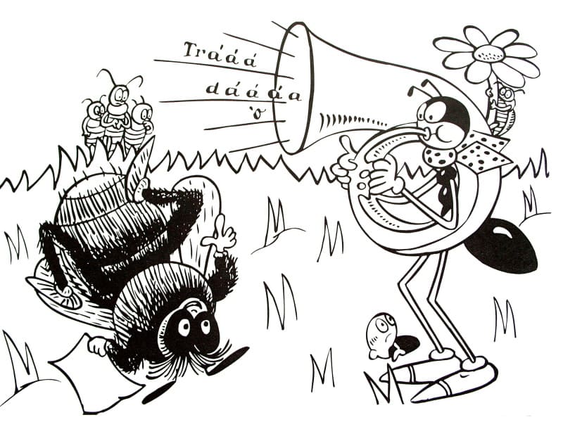 Tisknutelný zdarma Ferda Mravenec omalovánka