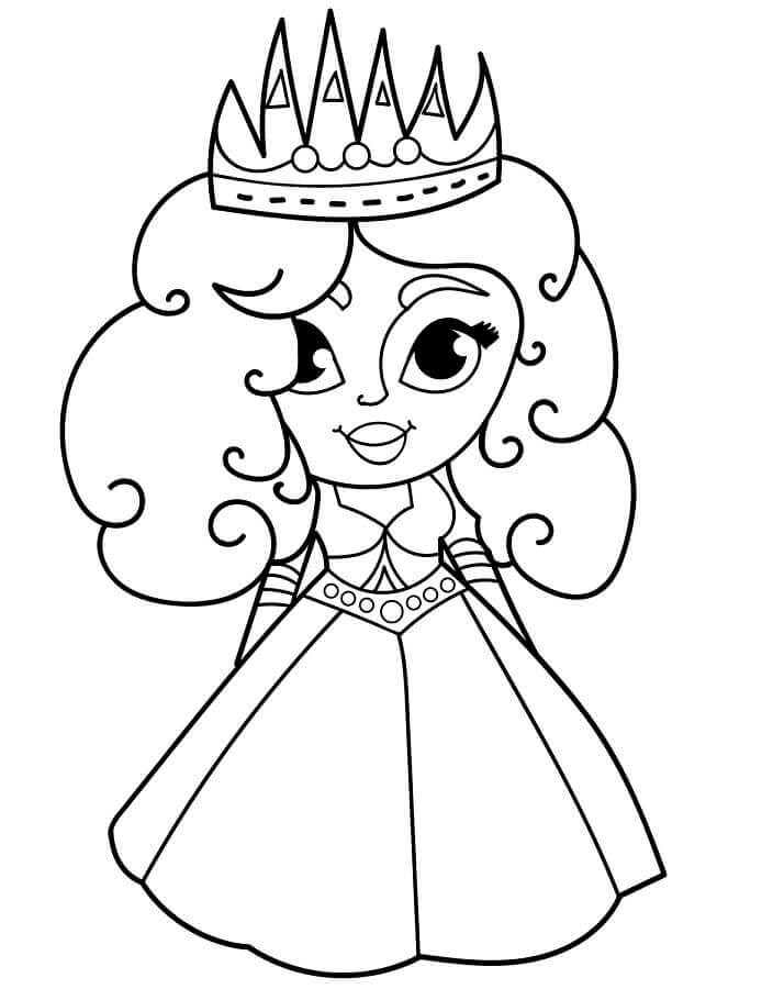 Usměvavá Princezna omalovánka