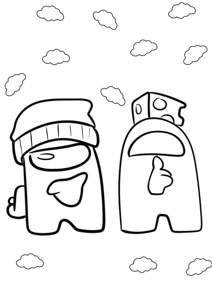 Úžasné Among Us omalovánka