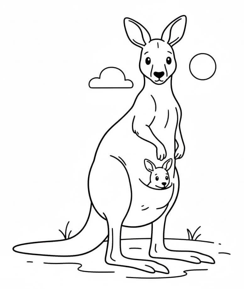 Úžasný Klokan omalovánka