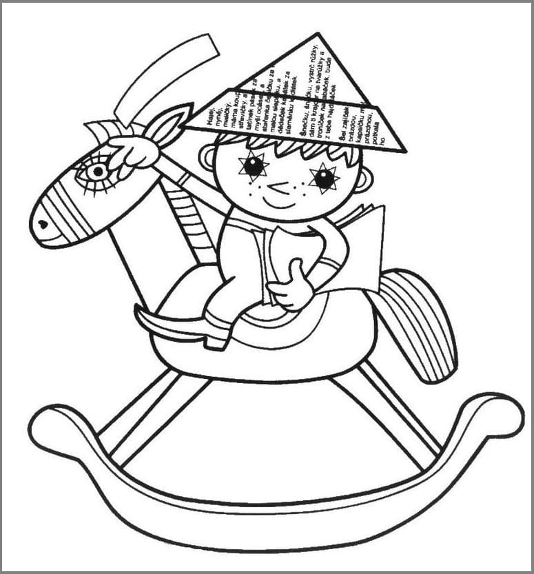 Večerníček tisknutelný obrázek omalovánka