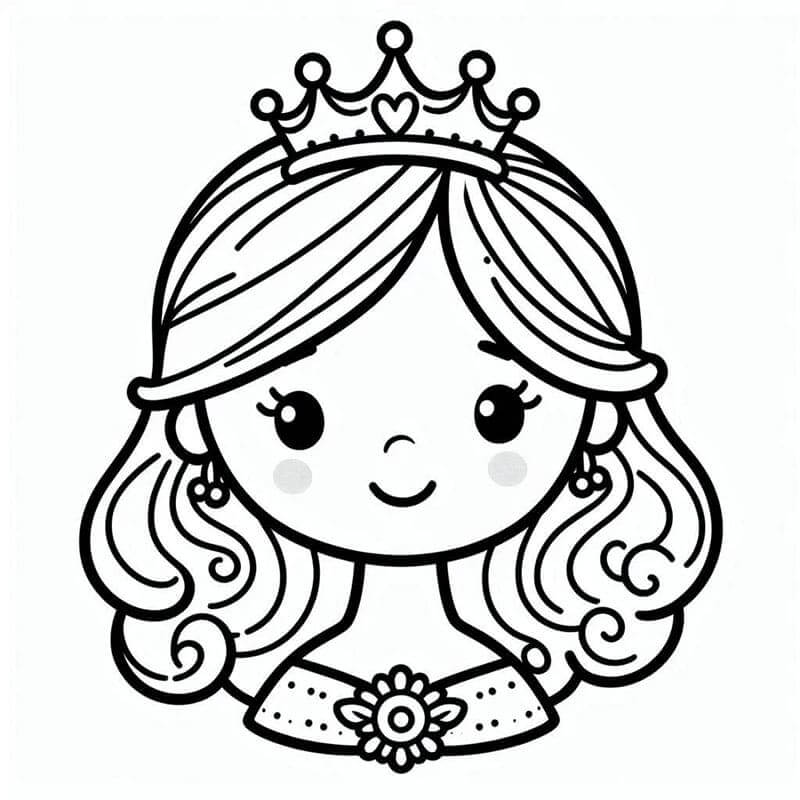 Velmi Roztomilá Princezna omalovánka