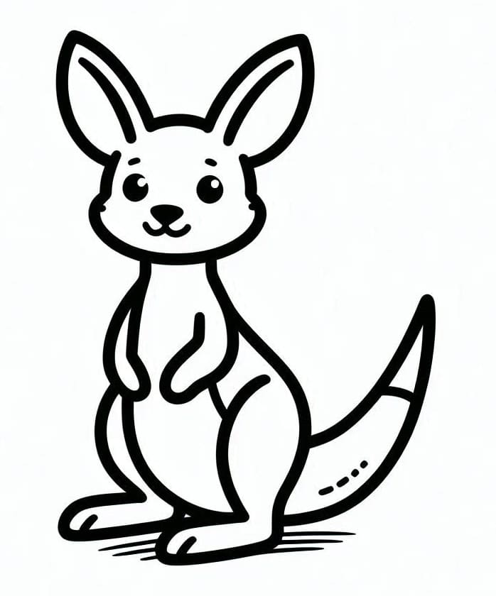 Velmi Roztomilý Klokan omalovánka