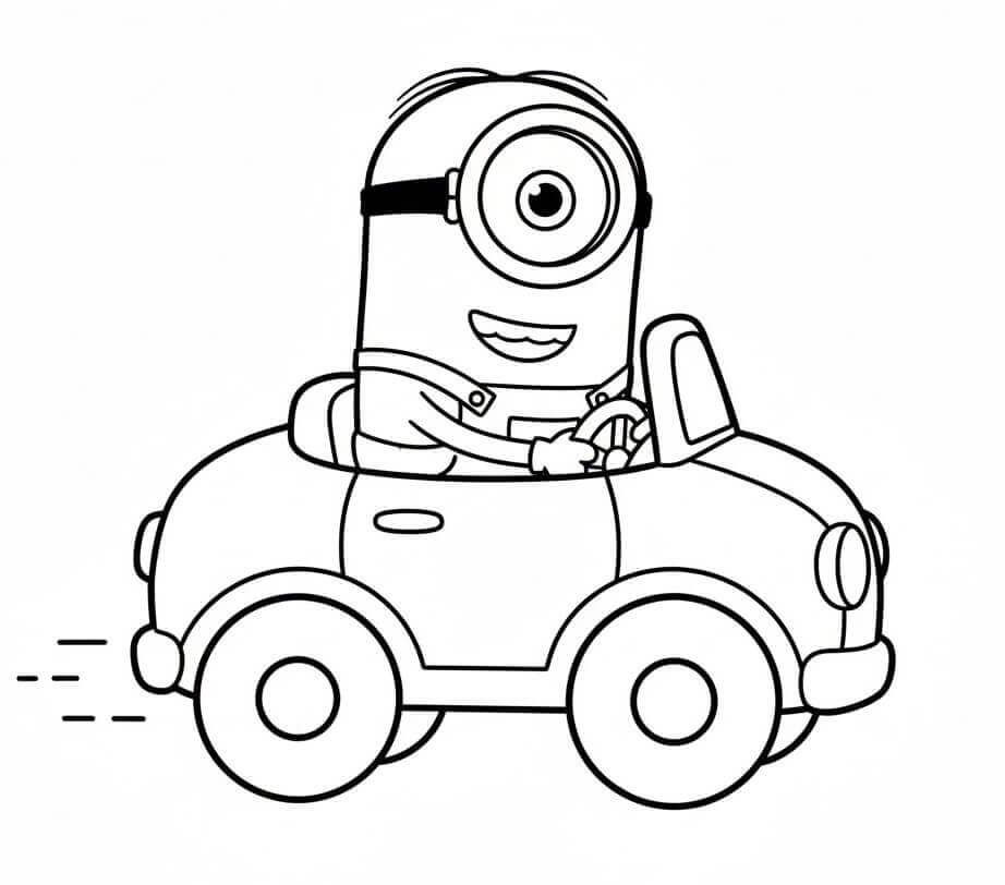 Veselý Minion omalovánka