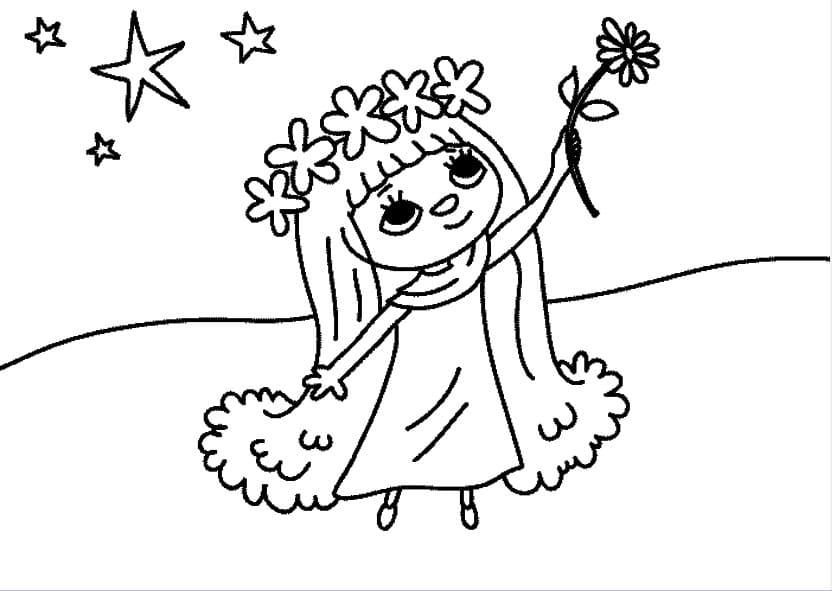 Víla Amálka pro děti 3 roky omalovánka