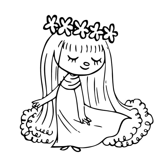 Víla Amálka pro děti 5 let omalovánka