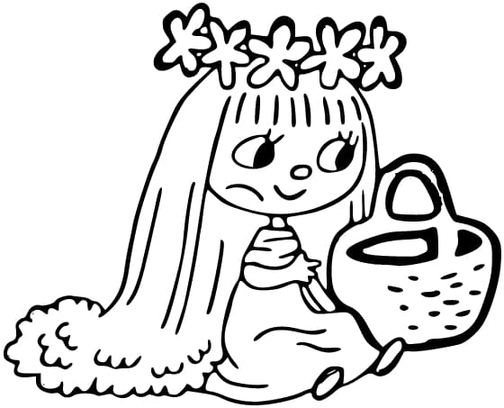 Víla Amálka pro děti k tisku omalovánka