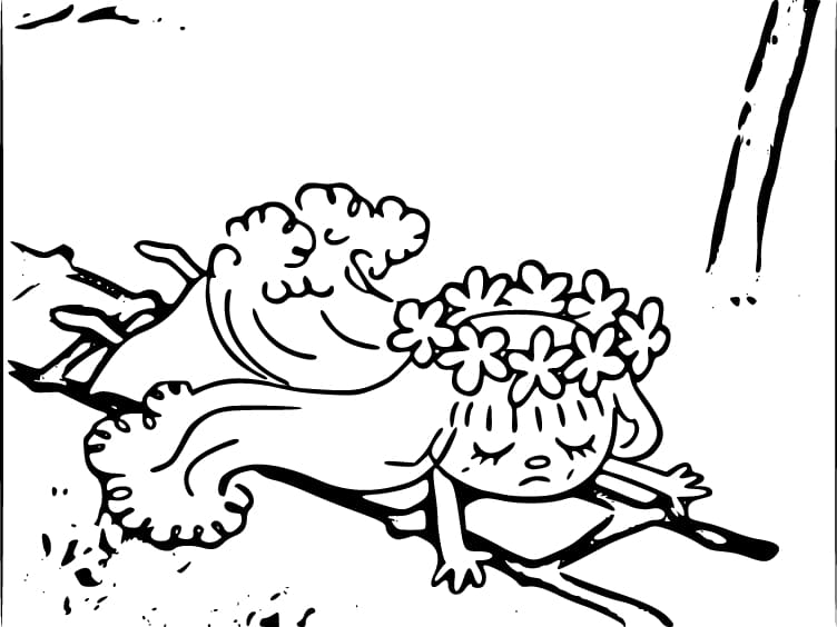 Víla Amálka tisknutelná pro děti omalovánka