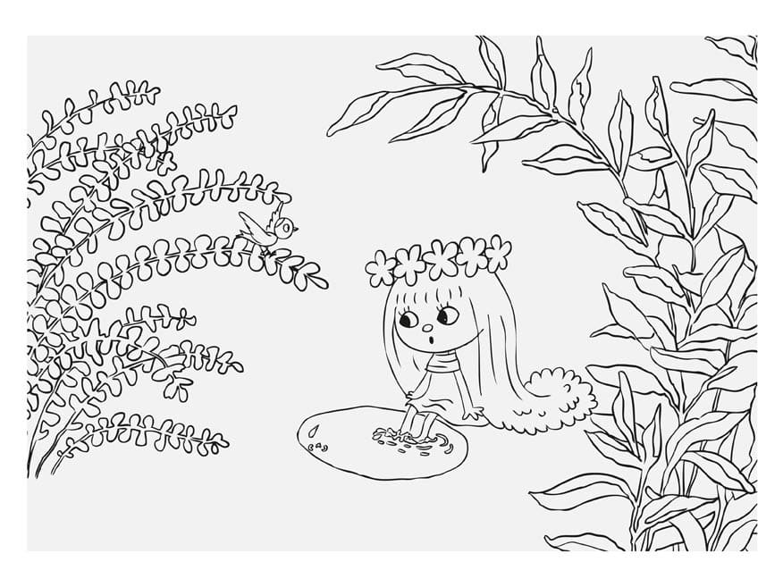 Víla Amálka tisknutelný obrázek omalovánka