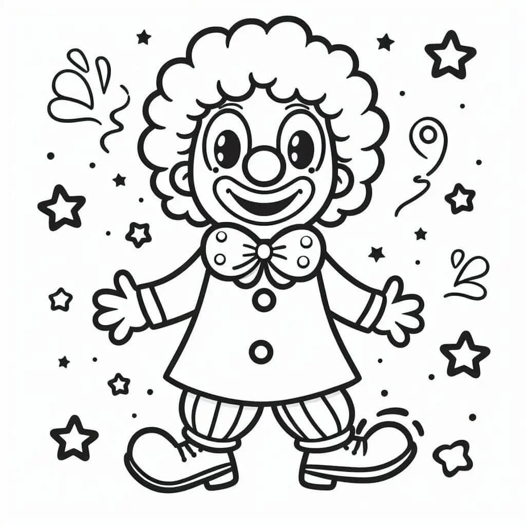 Vtipné Klaun omalovánka