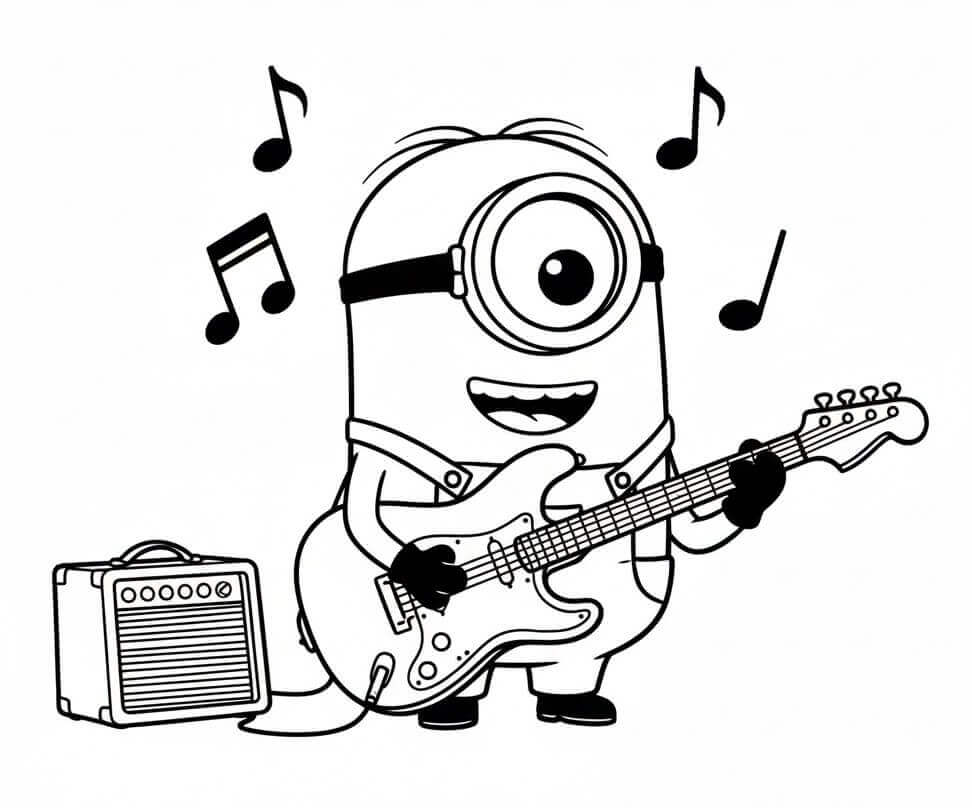 Vtipný Minion omalovánka